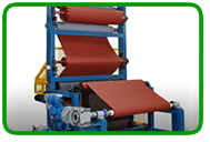 Coating machines for combined gravity and electrostatic abrasive